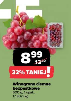 Winogrono ciemne bezpestkowe