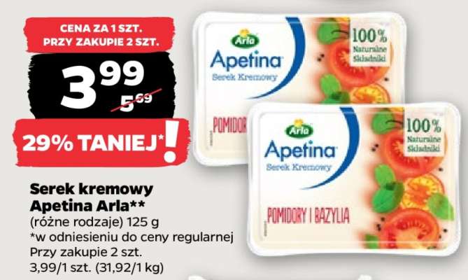 Serek Kremowy Apetina Arla