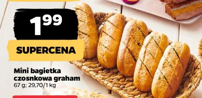 Mini bagietka czosnkowa graham