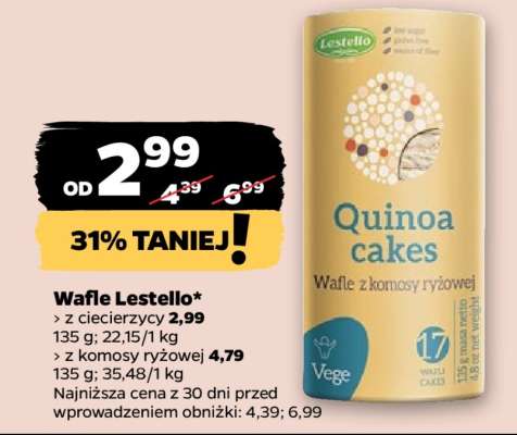 Wafle Lestello z komosy ryżowej