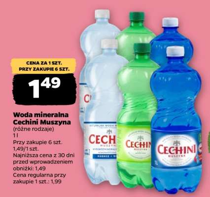 Woda mineralna Cechini Muszyna