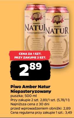 Piwo Amber Natur niepasteryzowany
