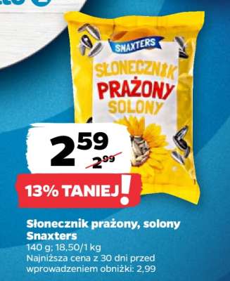 Słonecznik prażony solony Snaxters