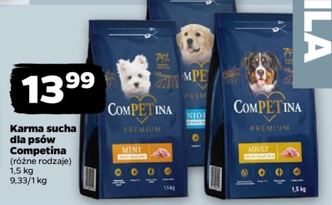 Karma sucha dla psów Competina