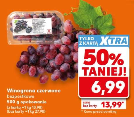 Winogrona czerwone bezpestkowe