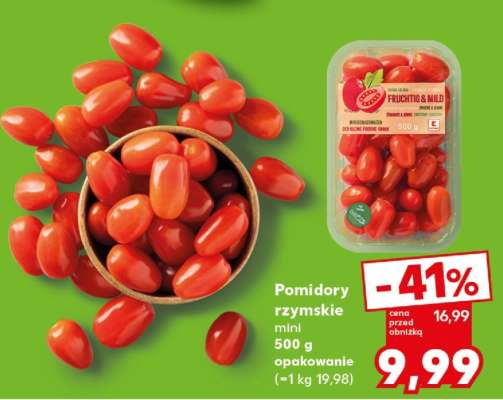 Pomidory rzymskie mini 500 g opakowanie