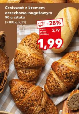 Croissant z kremem orzechowo-nugatowym