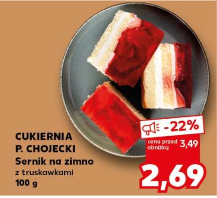 Sernik na zimno z truskawkami 100 g