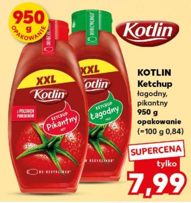 KOTLIN Ketchup łagodny, pikantny 950 g