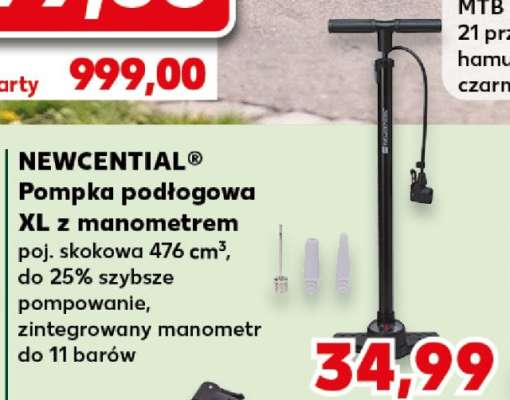 NEWCENTIAL® Pompka podłogowa XL z manometrem