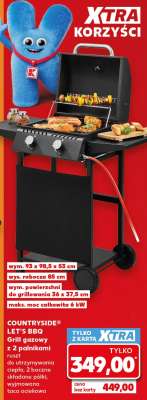 COUNTRYSIDE® LET'S BBQ Grill gazowy z 2 palnikami