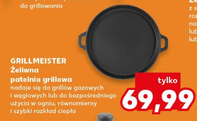 Grillmeister Żeliwna patelnia grillowa