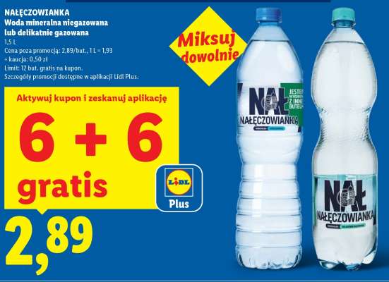 NAŁĘCZOWIANKA Woda mineralna niegazowana lub delikatnie gazowana