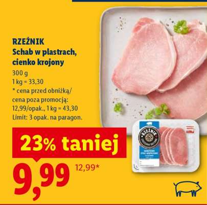 RZEŹNIK Schab w plastrach, cienko krojony