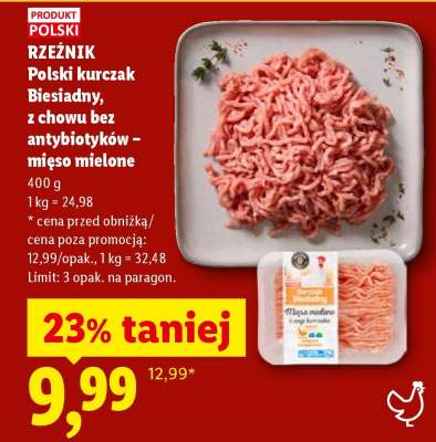 Polski kurczak Biesiadny, mięso mielone