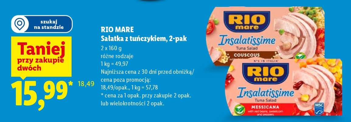 RIO MARE Sałatka z tuńczykiem, 2-pak