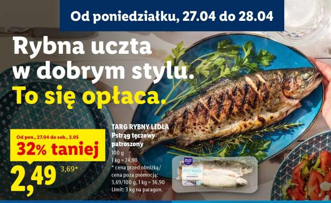 Pstrąg tęczowy – patroszony