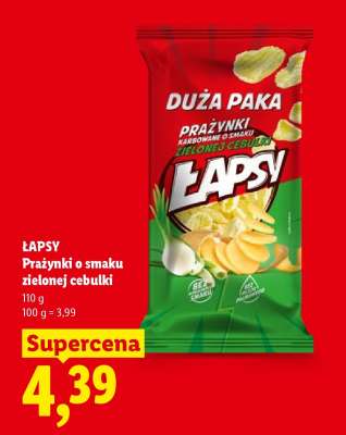 ŁAPSY Prażynki o smaku zielonej cebulki