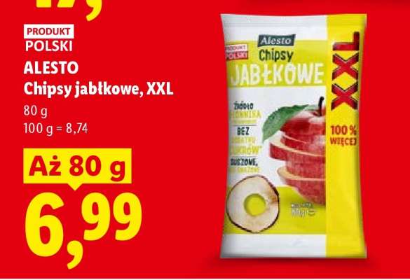 ALESTO Chipsy jabłkowe, XXL