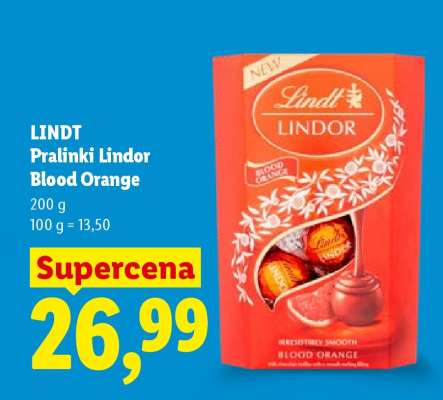LINDT Pralinki Lindor Blood Orange