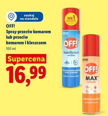 OFF! Spray przeciw komarom lub przeciw komarom i kleszczom