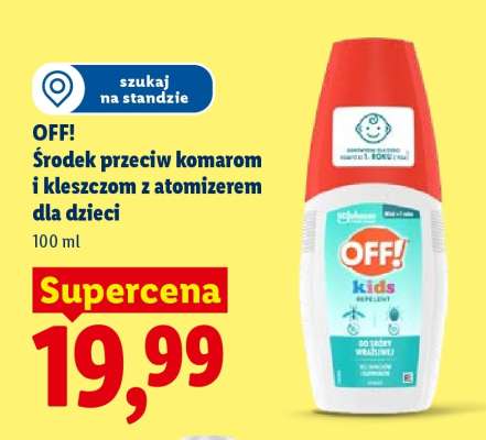 OFF! Środek przeciw komarom i kleszczom z atomizerem dla dzieci
