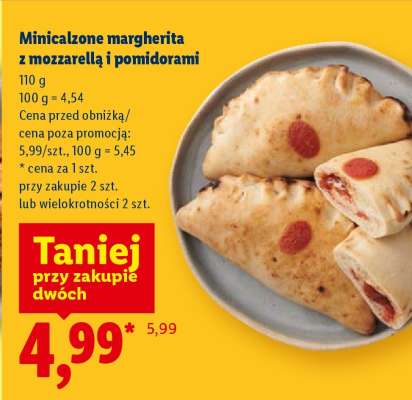 Minicalzone margherita z mozzarellą i pomidorami