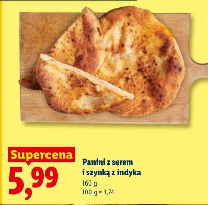 Panini z serem i szynką z indyka