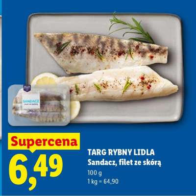 TARG RYBNY LIDLA Sandacz filet ze skórą