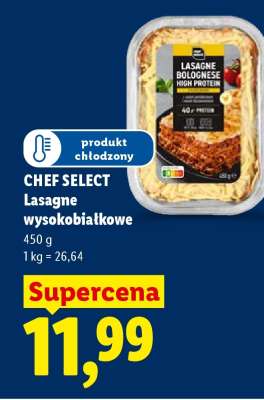 CHEF SELECT Lasagne wysokobiałkowe