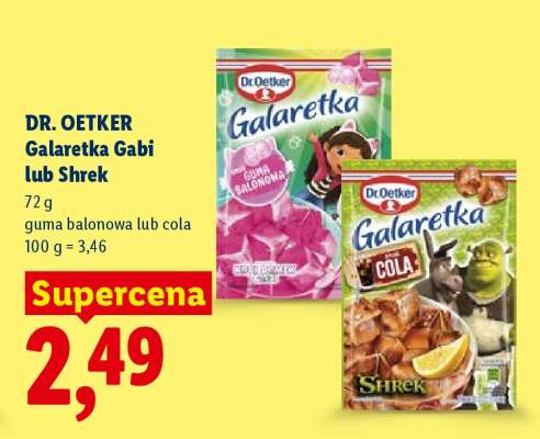 DR. OETKER Galaretka Gabi lub Shrek