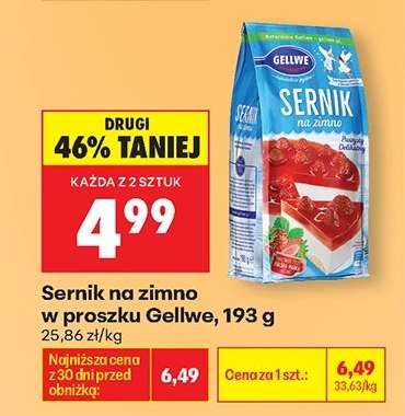 Sernik na zimno w proszku Gellwe, 193 g