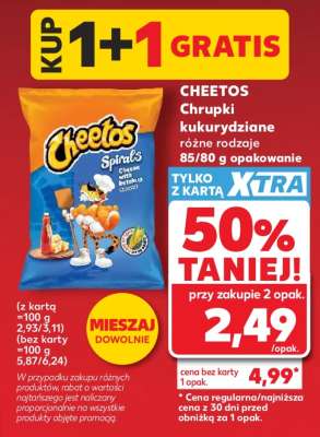 CHEETOS Chrupki kukurydziane różne rodzaje 85/80 g opakowanie