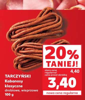 TARCZYŃSKI Kabanosy klasyczne drobiowe, wieprzowe 100 g