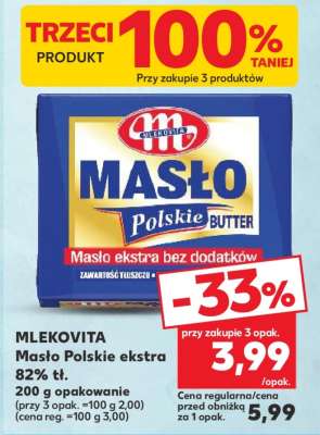 MLEKOVITA Masło Polskie ekstra 82% tł.