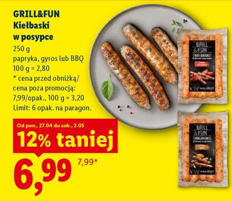 GRILL & FUN Kiełbaski w posypce