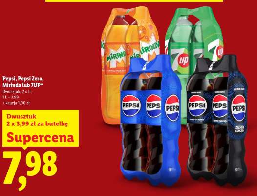 Pepsi, Pepsi Zero, Mirinda lub 7UP