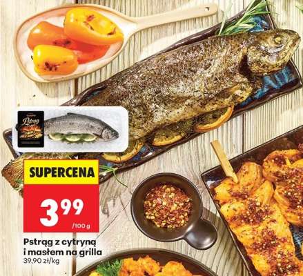 Pstrąg z cytryną i masłem na grilla