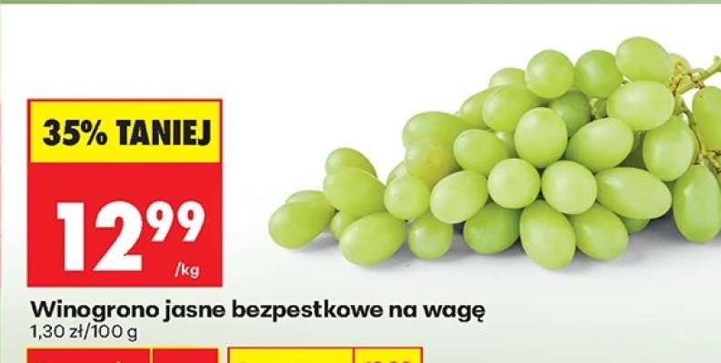 Winogrono jasne bezpestkowe na wagę