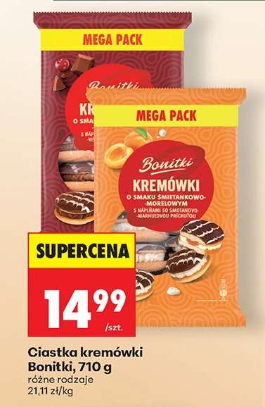 Ciastka kremówki Bonitki, 710 g