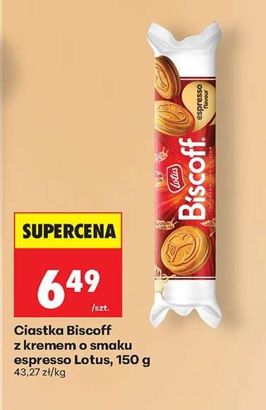 Ciastka Biscoff z kremem o smaku espresso Lotus, 150 g