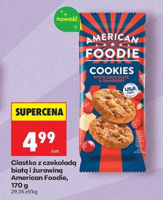 Ciastko z czekoladą białą i żurawiną American Foodie, 170 g