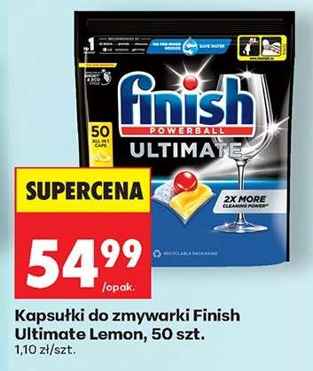 Kapsułki do zmywarki Finish Ultimate Lemon, 50 szt.