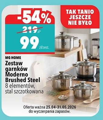 Zestaw garnków Moderno Brushed Steel
