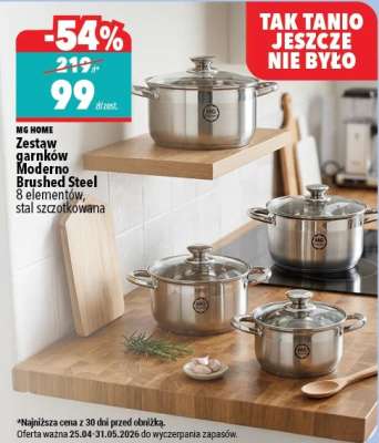 Zestaw garnków Moderno Brushed Steel