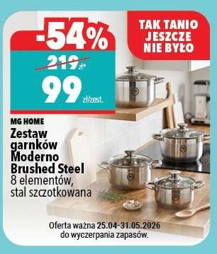 Zestaw garnków Moderno Brushed Steel