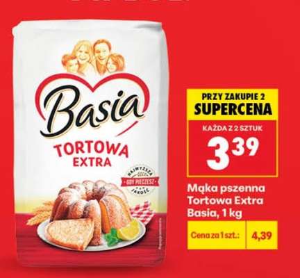 Mąka pszenna Tortowa Extra Basia, 1 kg