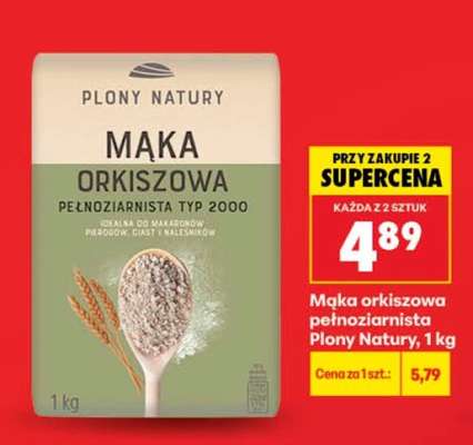 Mąka orkiszowa pełnoziarnista Plony Natury 1 kg