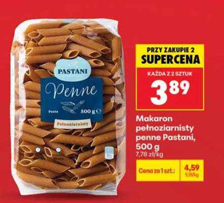 Makaron pełnoziarnisty penne Pastani, 500 g