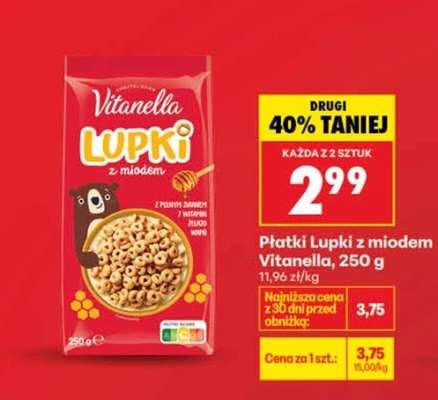Płatki Lupki z miodem Vitanella 250 g